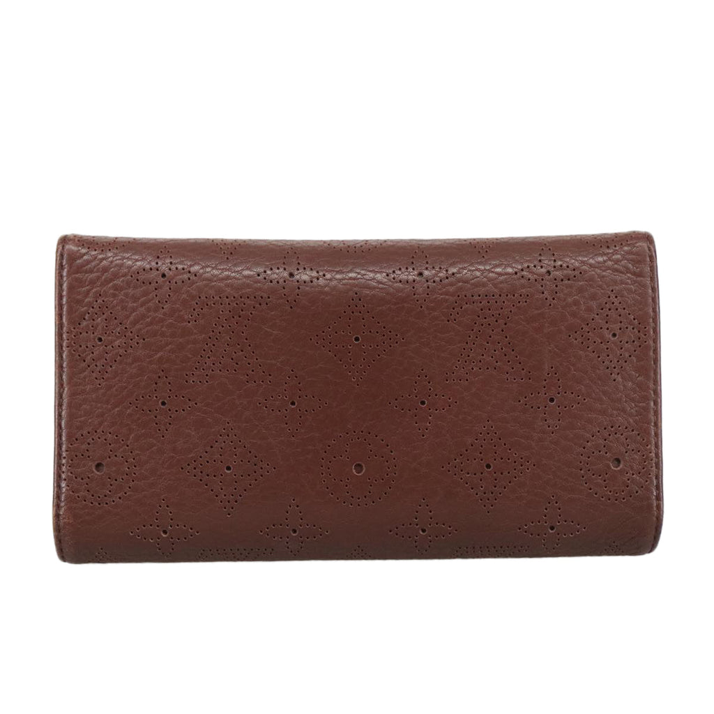 Perforated Monogram Wallet Brown Leather