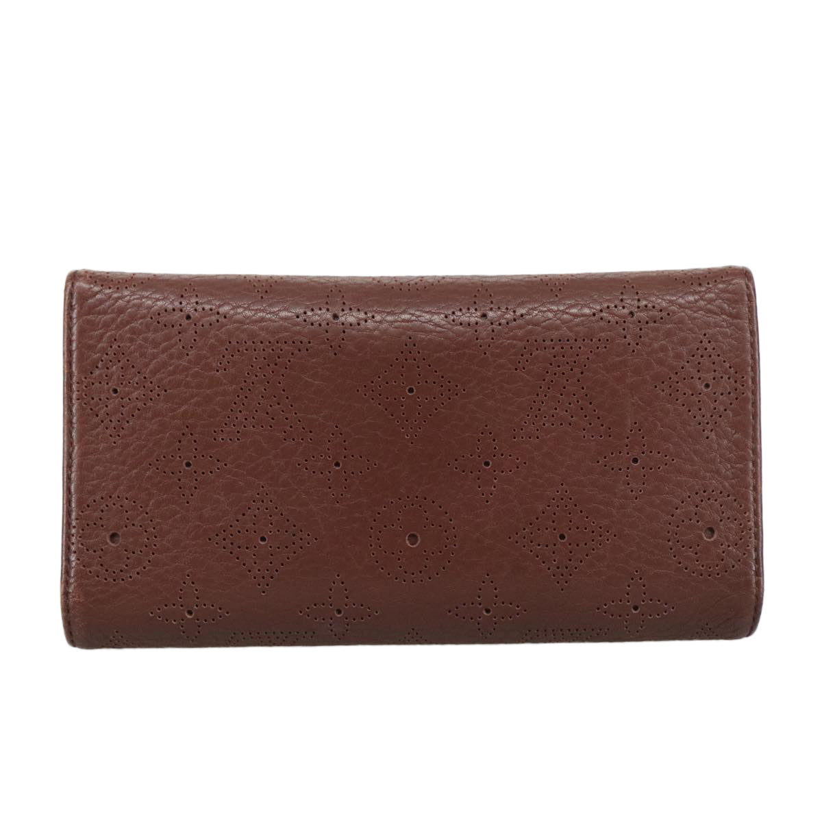 Perforated Monogram Wallet Brown Leather