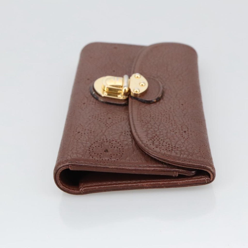 Perforated Monogram Wallet Brown Leather