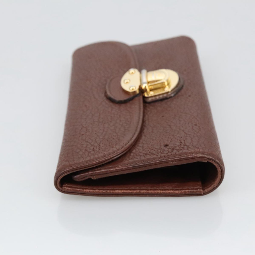Perforated Monogram Wallet Brown Leather