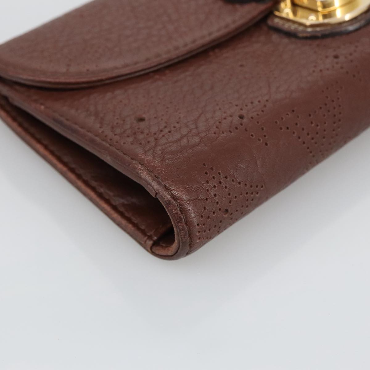 Perforated Monogram Wallet Brown Leather