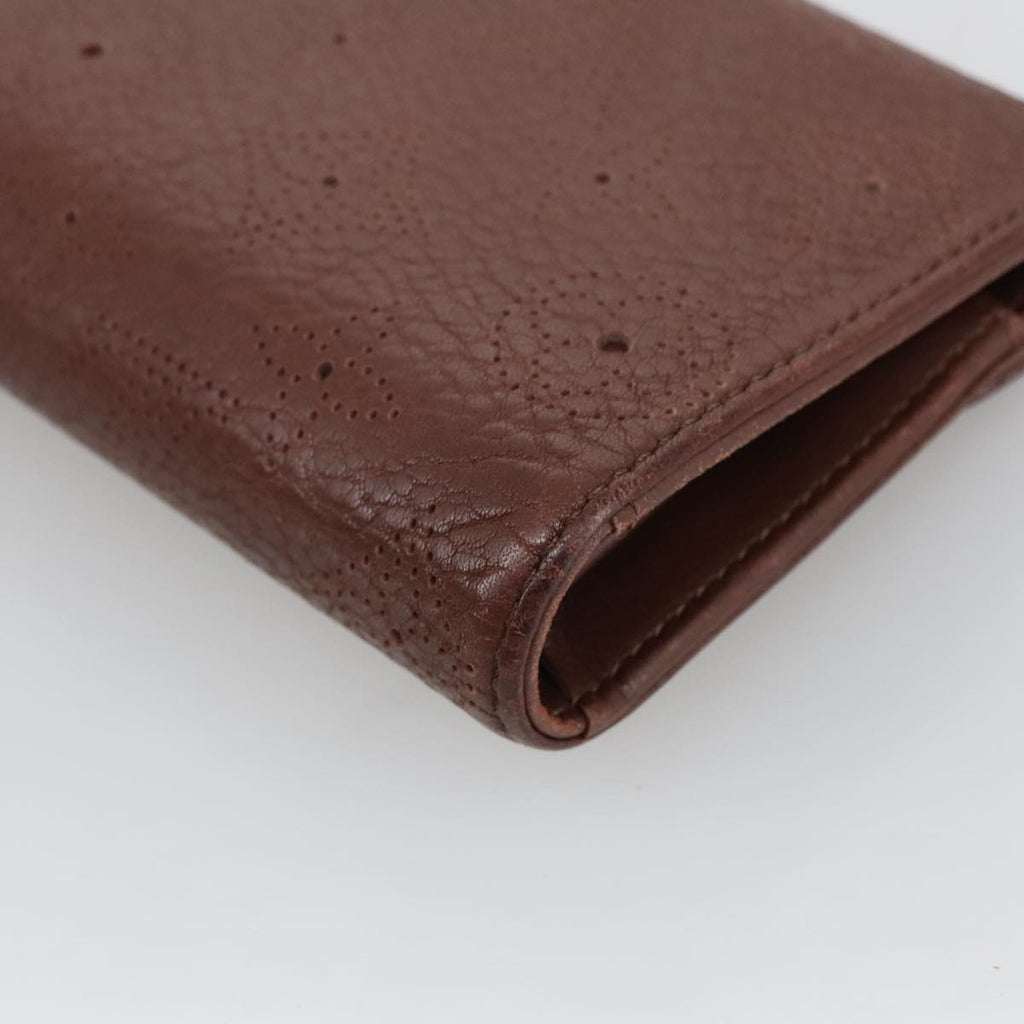 Perforated Monogram Wallet Brown Leather