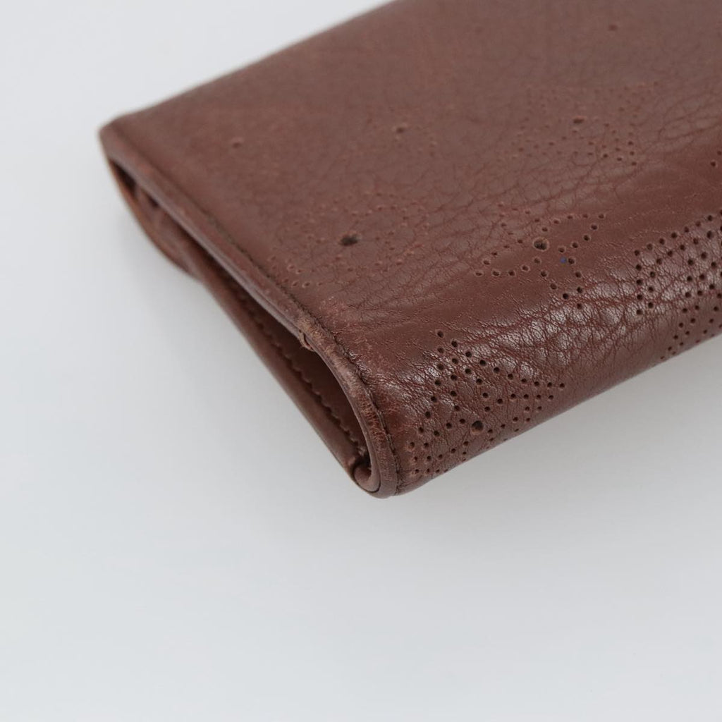 Perforated Monogram Wallet Brown Leather