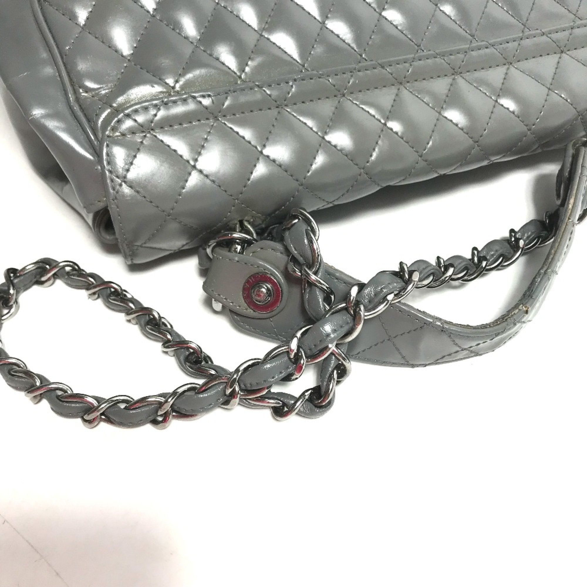 Chanel Quilted Patent Leather Shoulder Bag