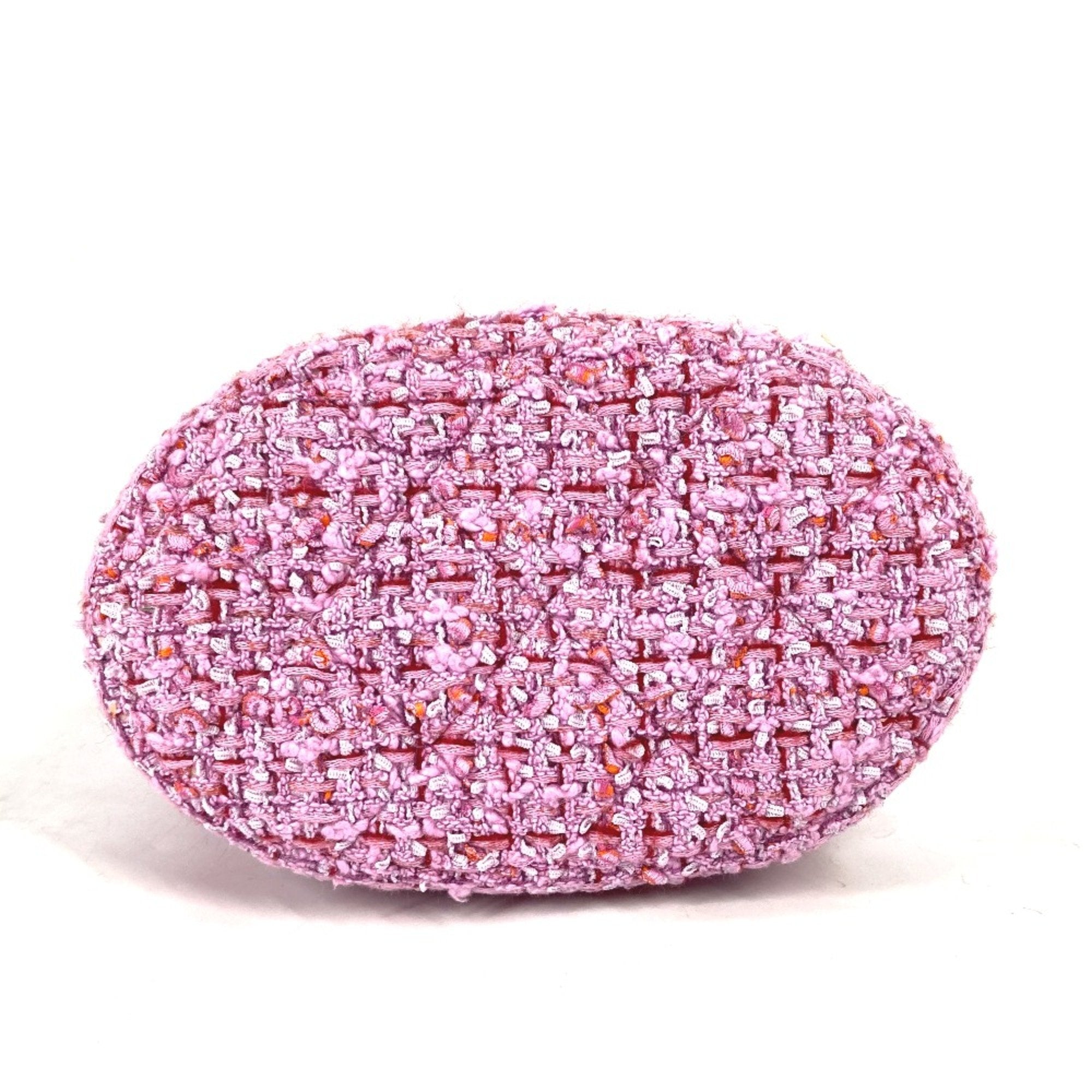 Chanel Tweed Bucket Bag Pink Tweed Model