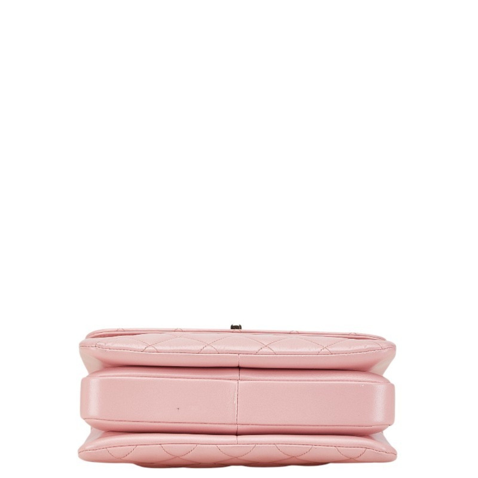 Chanel Classic Handbag Pink Quilted Leather