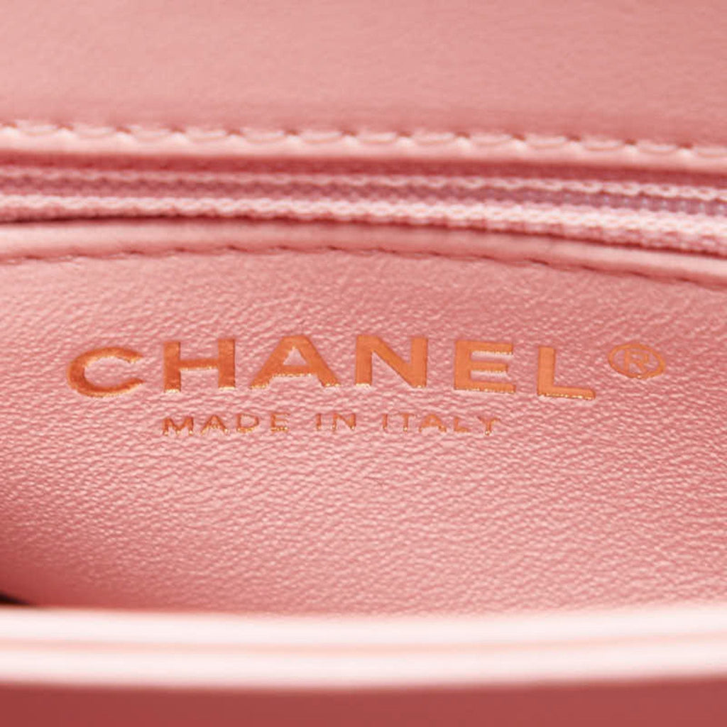 Chanel Classic Handbag Pink Quilted Leather