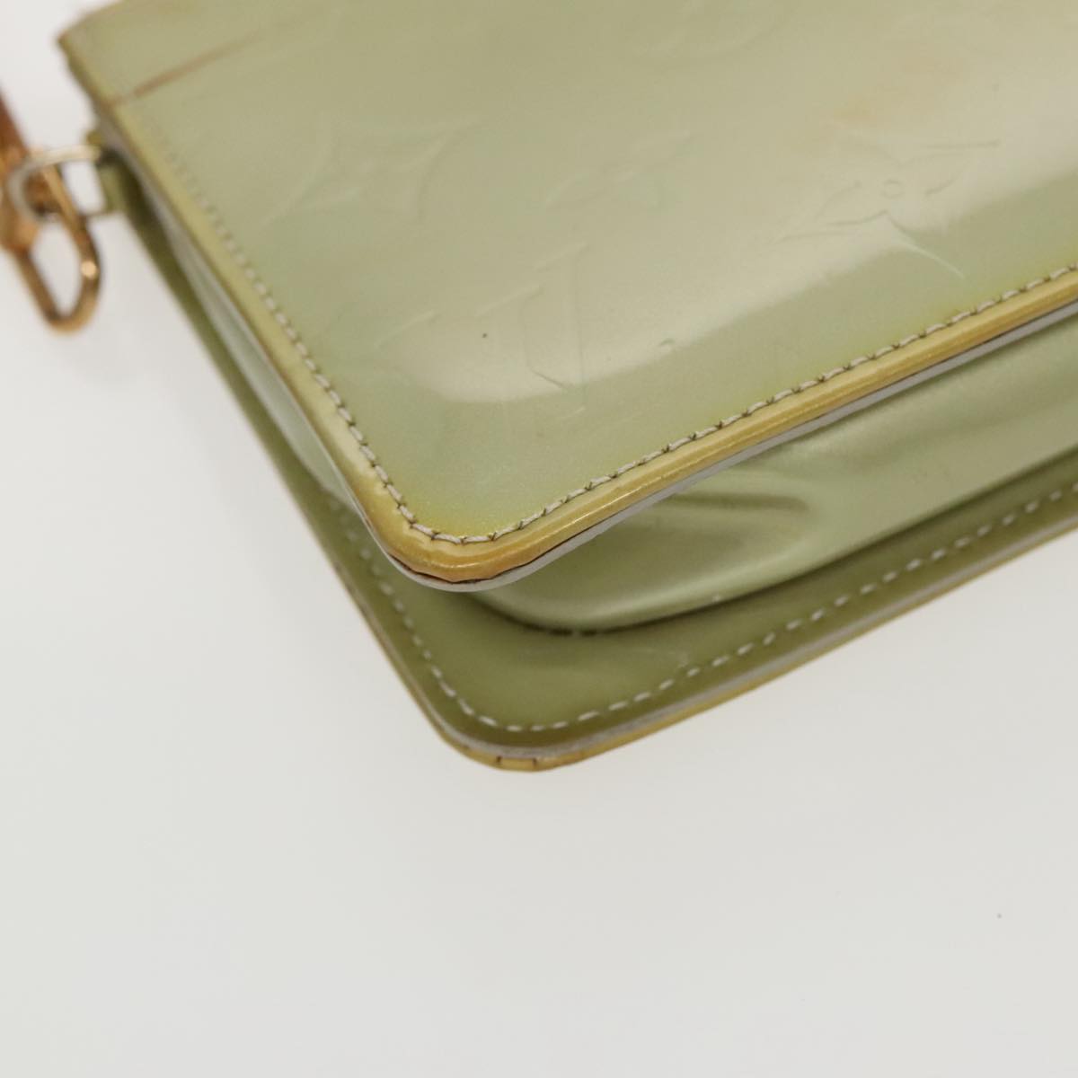 Pochette Vernis Clutch Green Patent Leather