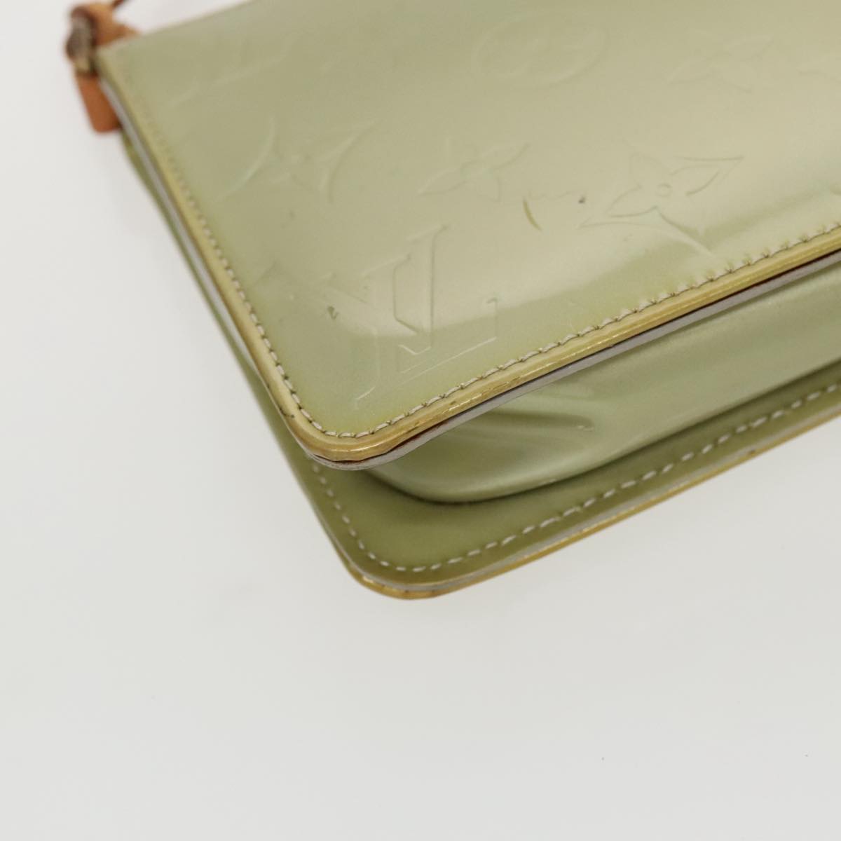 Pochette Vernis Clutch Green Patent Leather