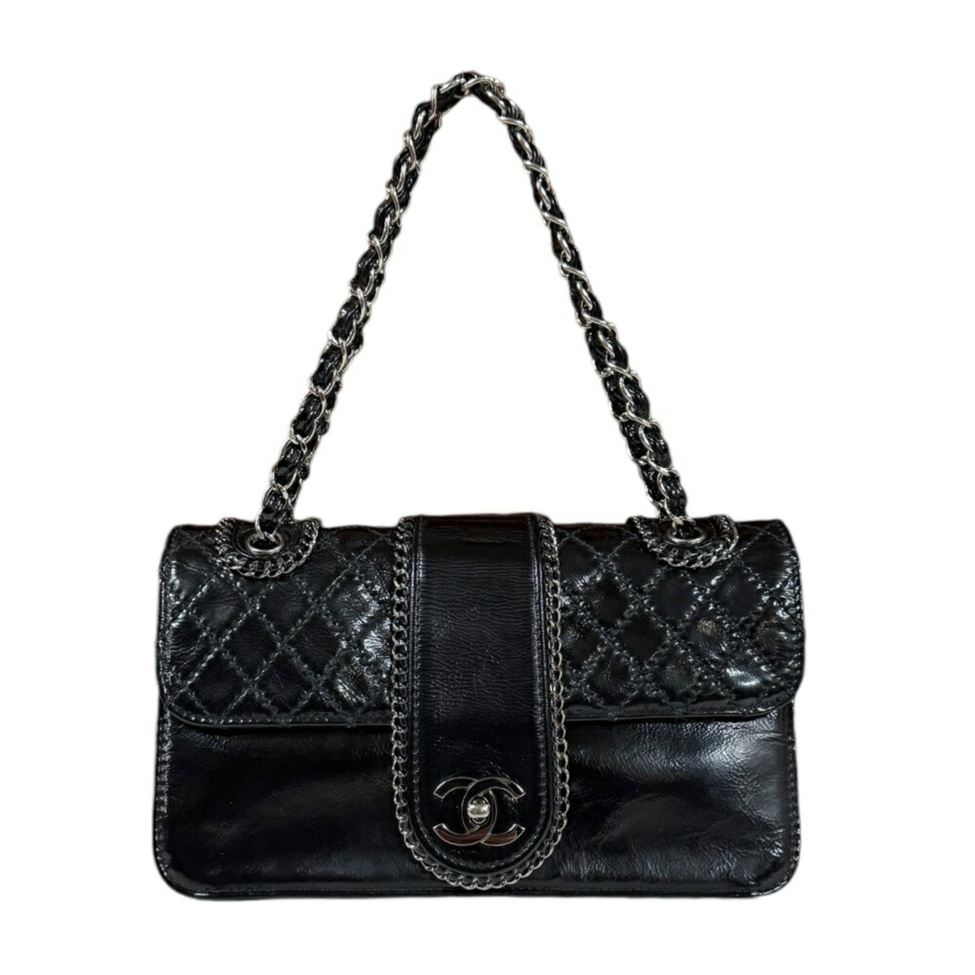 Chanel Quilted Leather Chain Bag Classic Flap