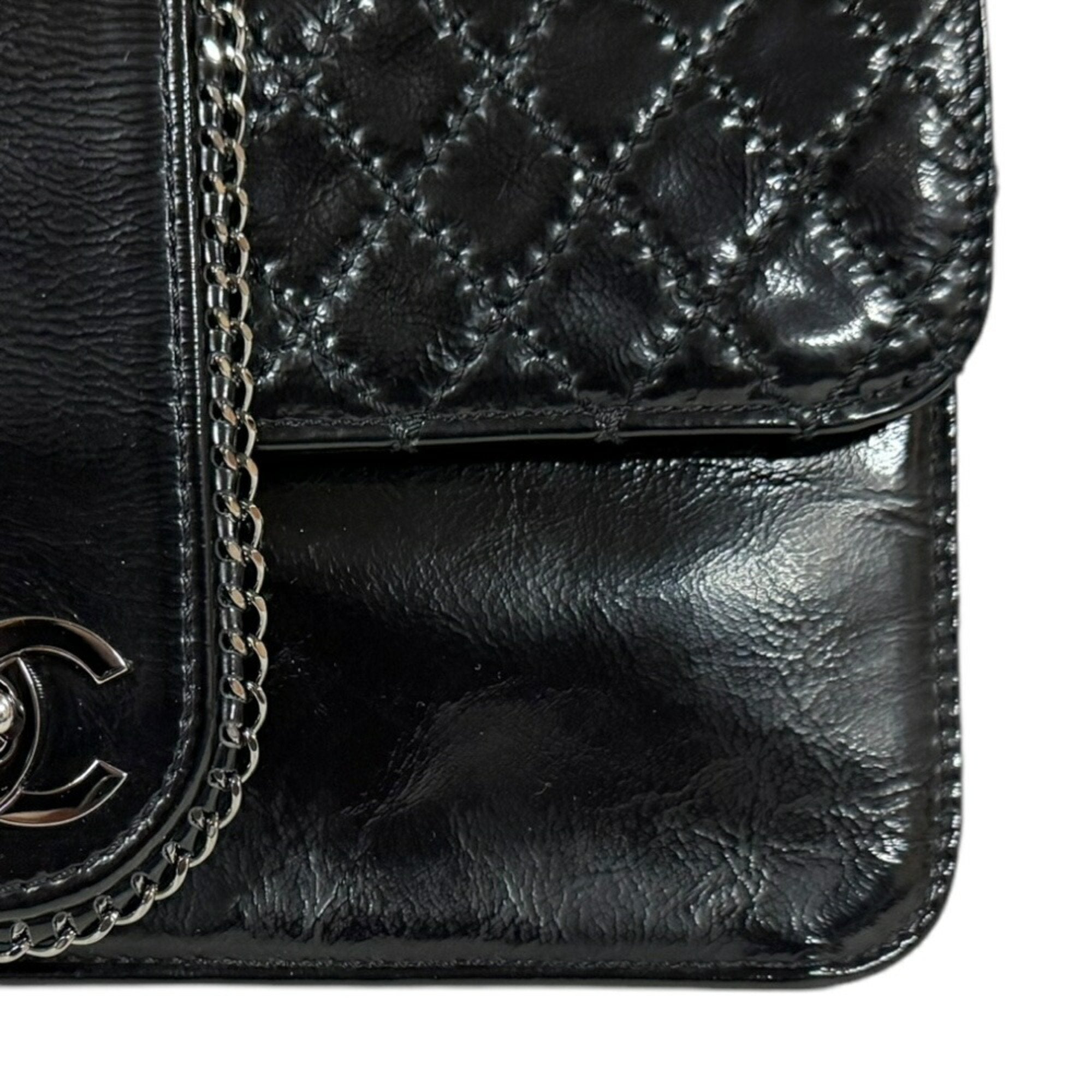 Chanel Quilted Leather Chain Bag Classic Flap