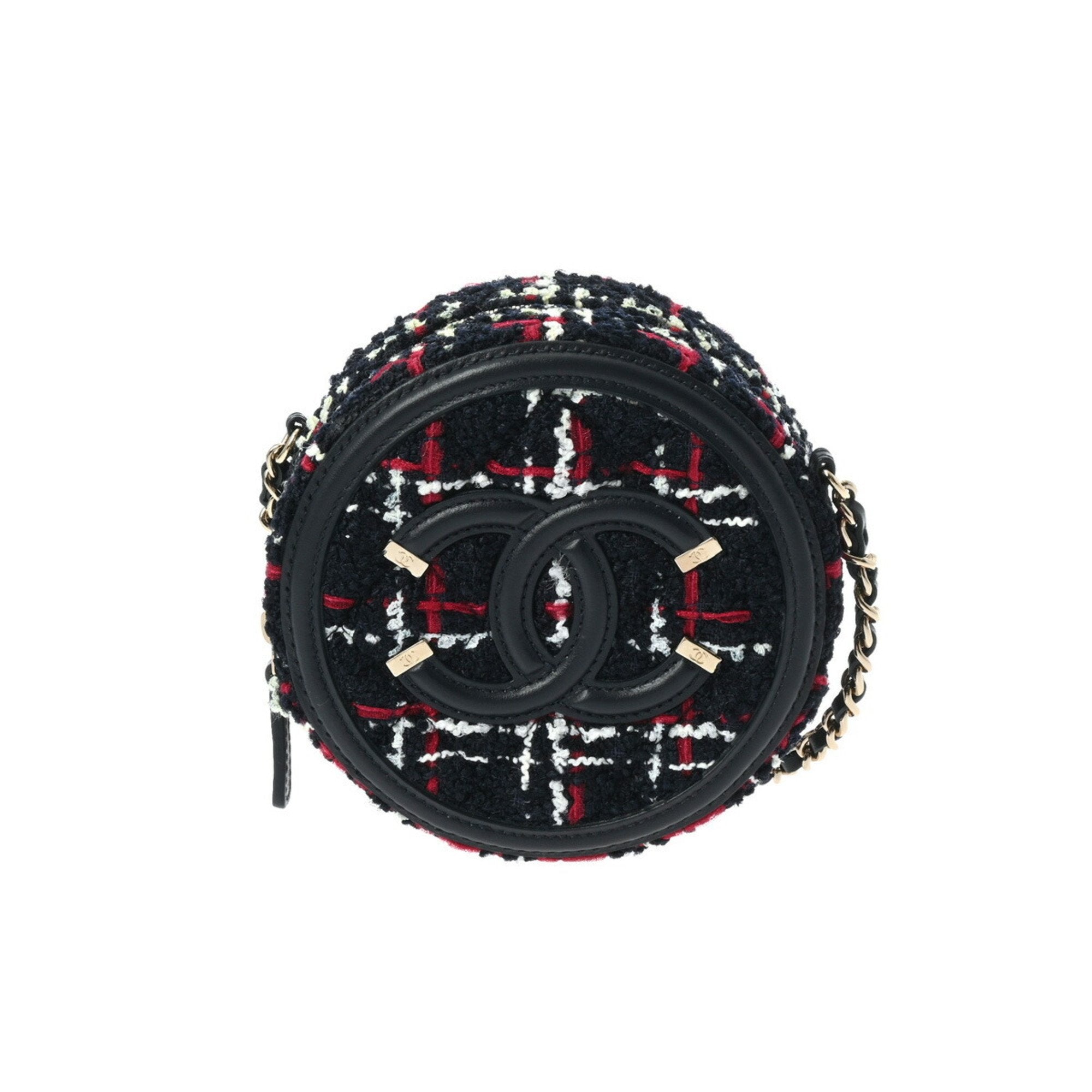 Chanel Round Tweed Chain Bag A94731