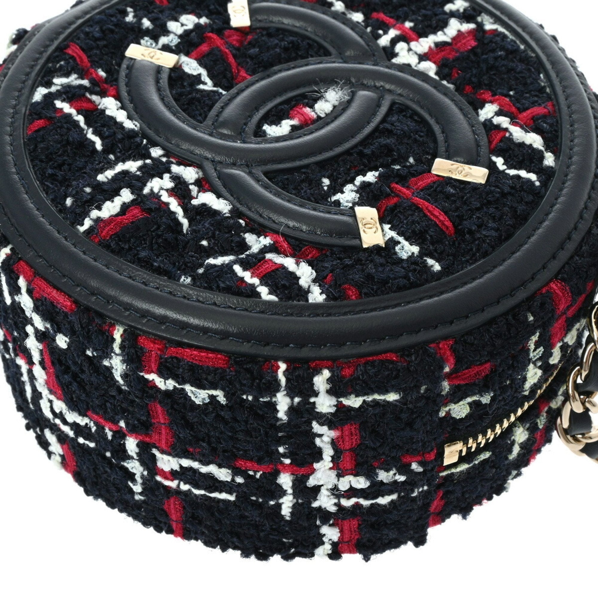Chanel Round Tweed Chain Bag A94731