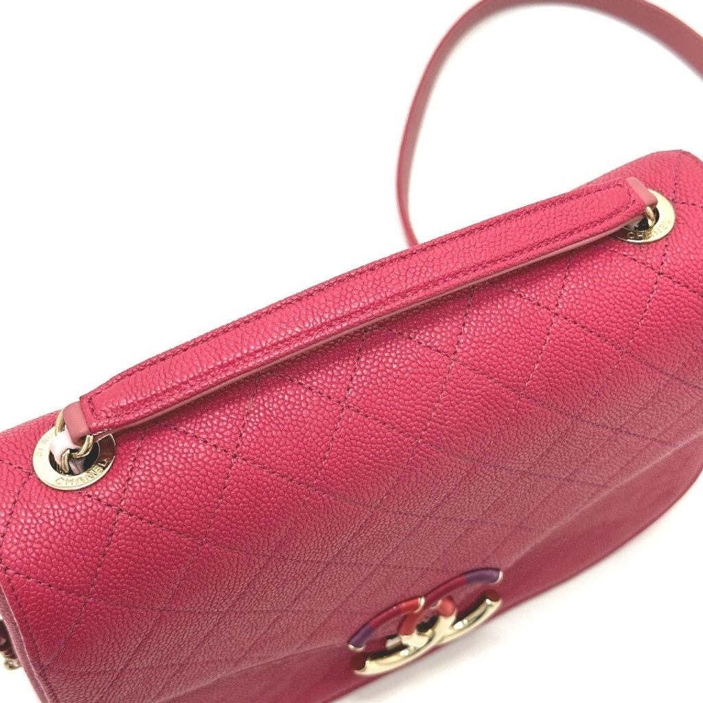 Chanel Chanel 19 Shoulder Bag Pink Caviar Leather