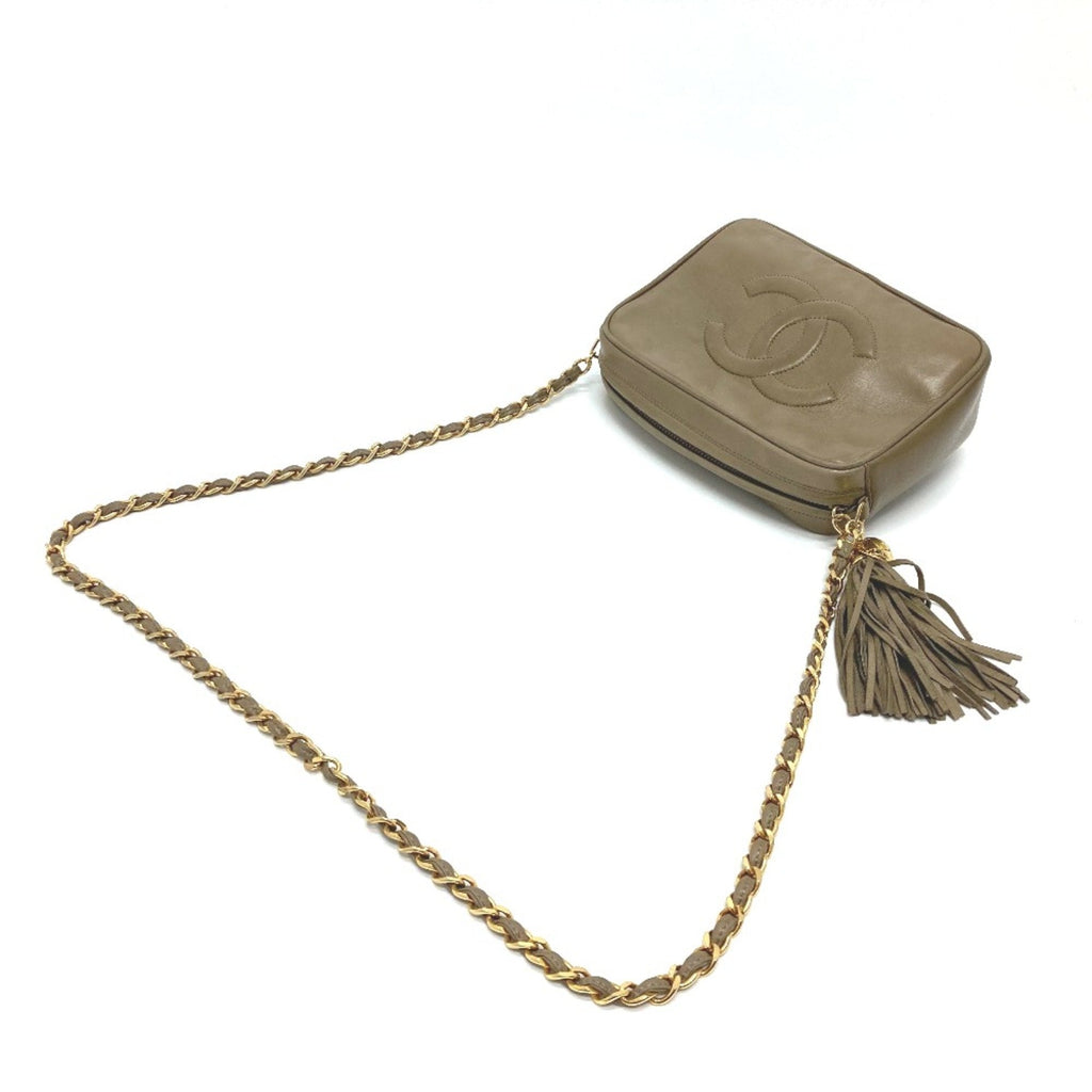 Chanel Vintage Camera Bag Beige Lambskin