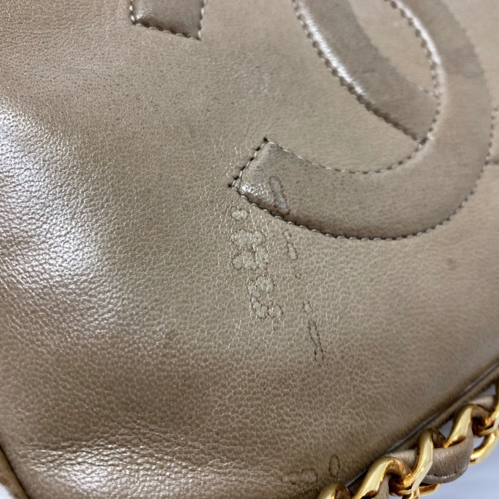 Chanel Vintage Camera Bag Beige Lambskin