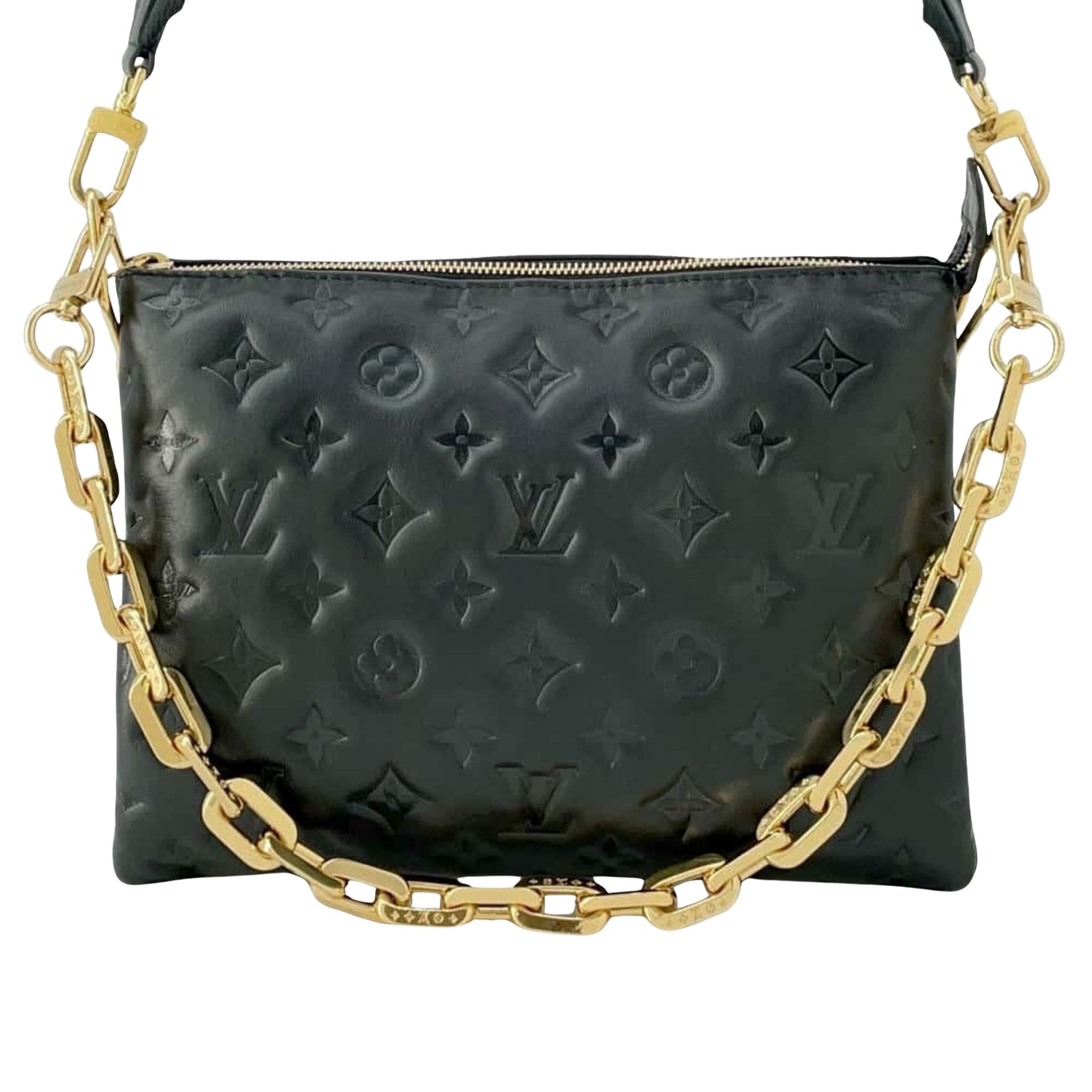 LV Pochette Chain Empreinte Leather