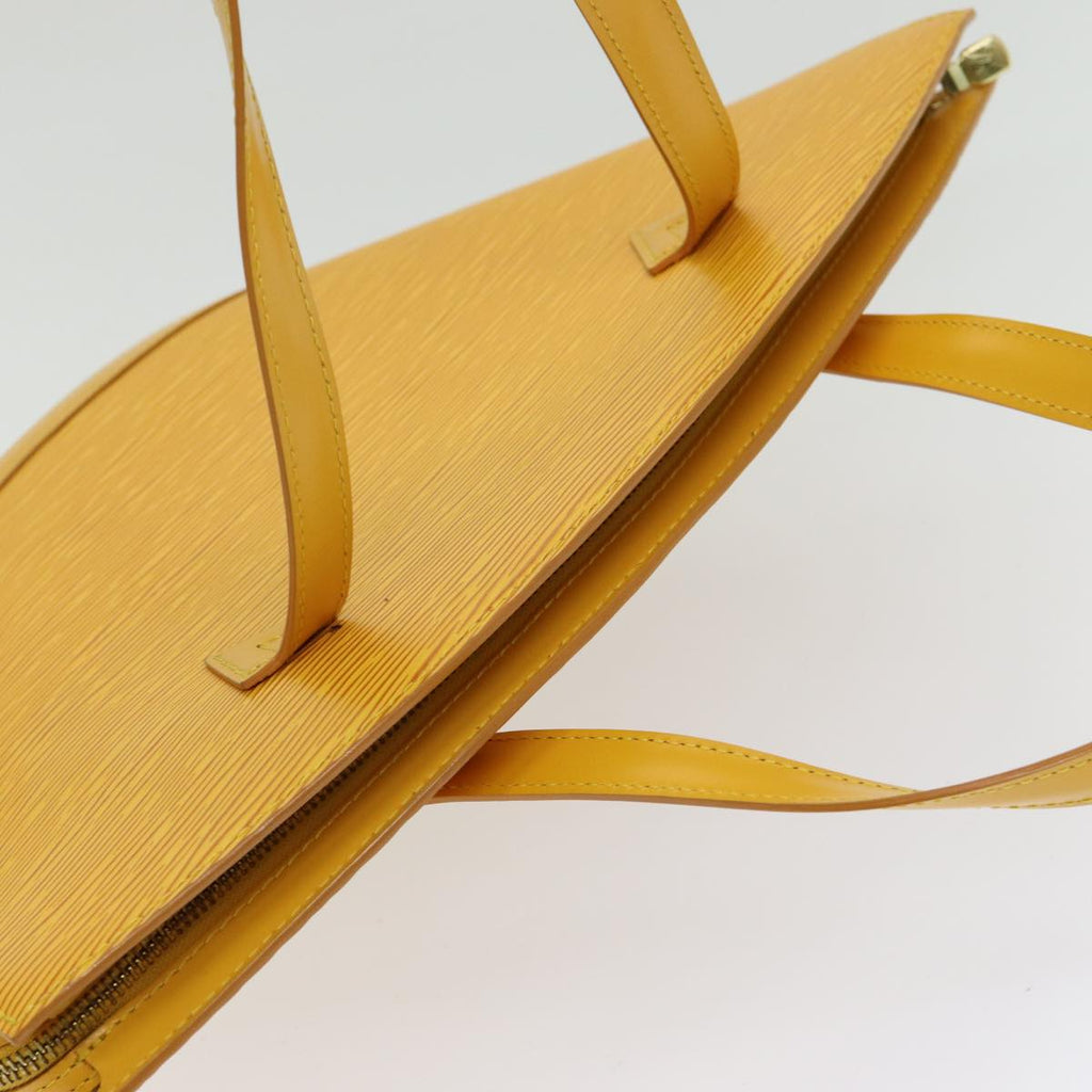 Cabas Piano Handbag Yellow Epi Leather