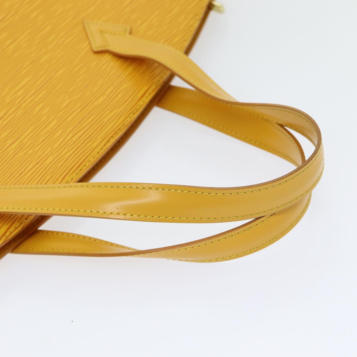Cabas Piano Handbag Yellow Epi Leather