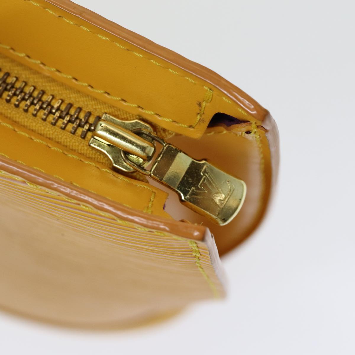 Cabas Piano Handbag Yellow Epi Leather