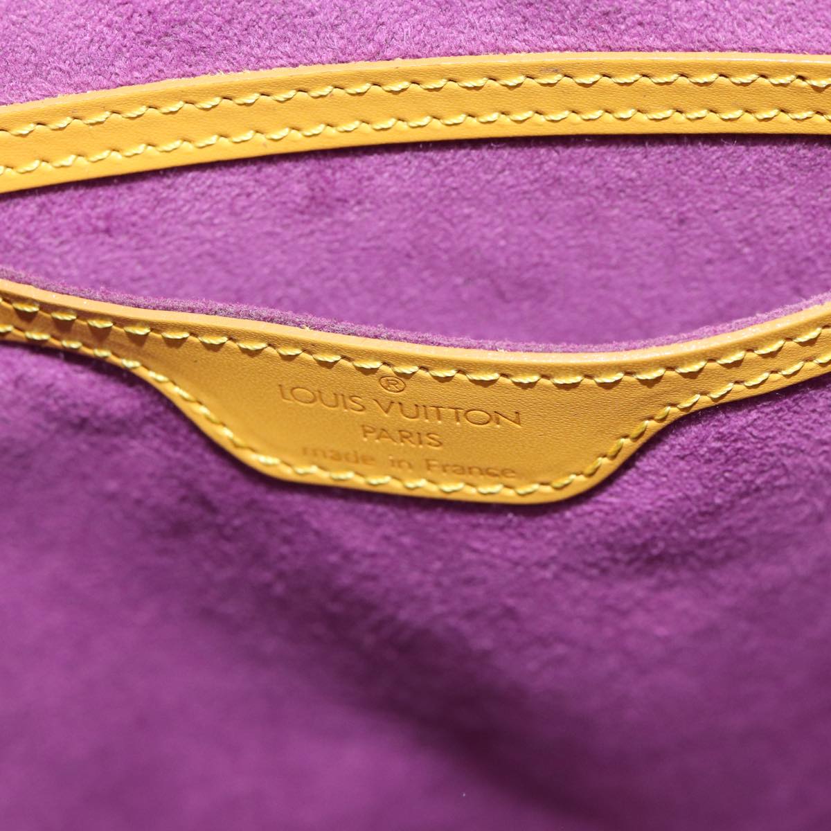 Cabas Piano Handbag Yellow Epi Leather