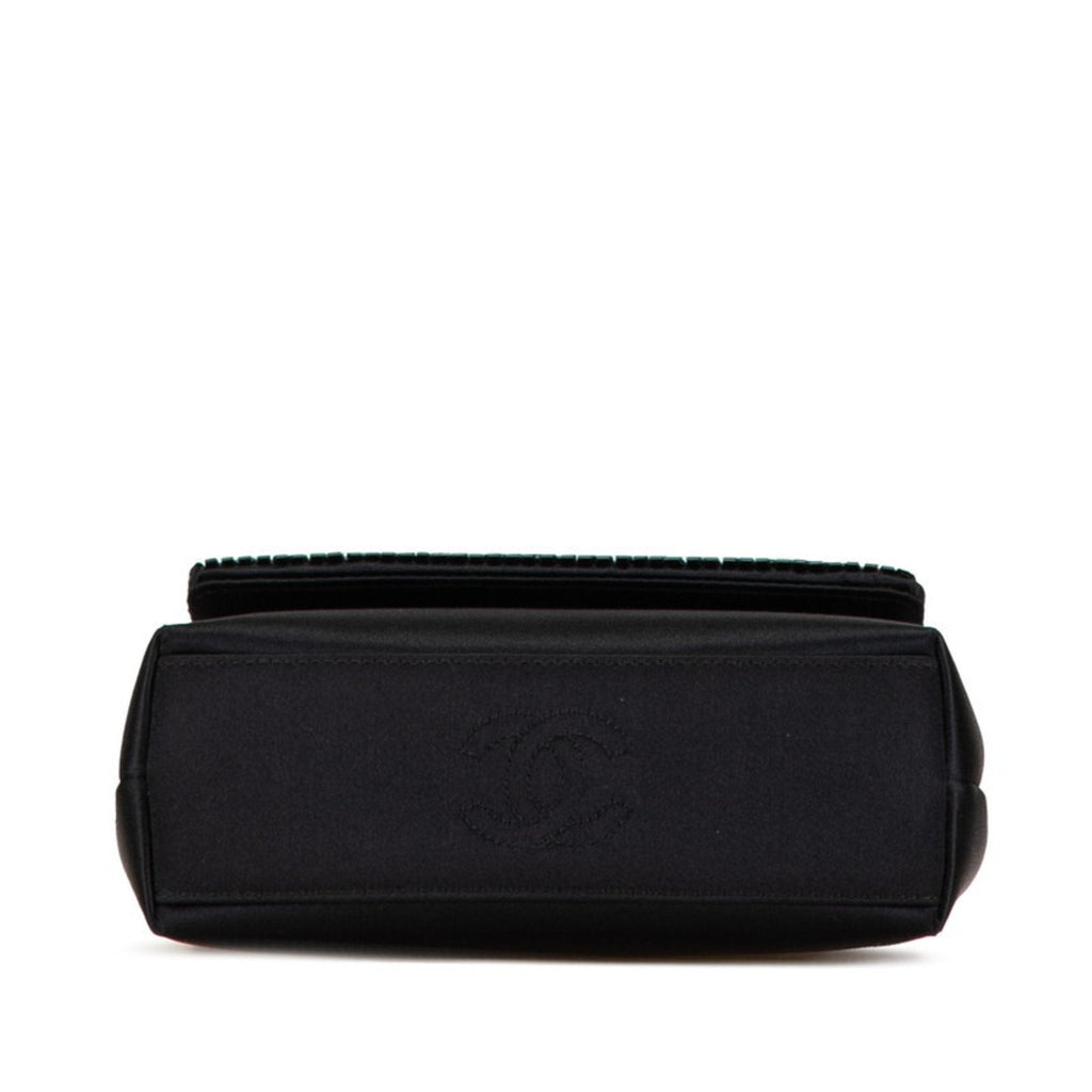 Chanel Beaded Satin Shoulder Bag