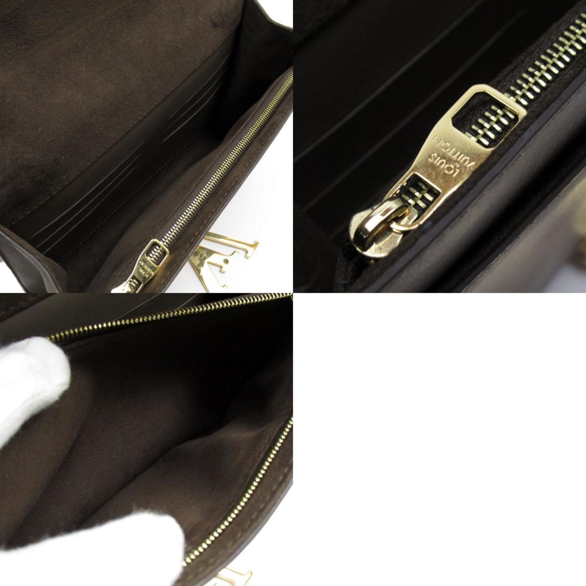 LV Pont 9 Chain Wallet Taupe Leather