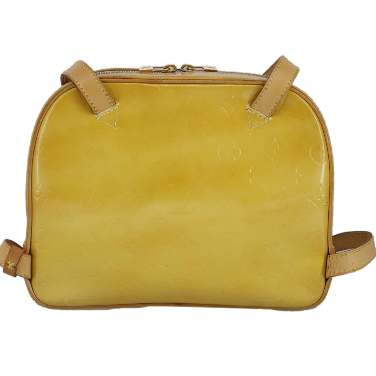 Pochette Backpack Yellow Patent Leather