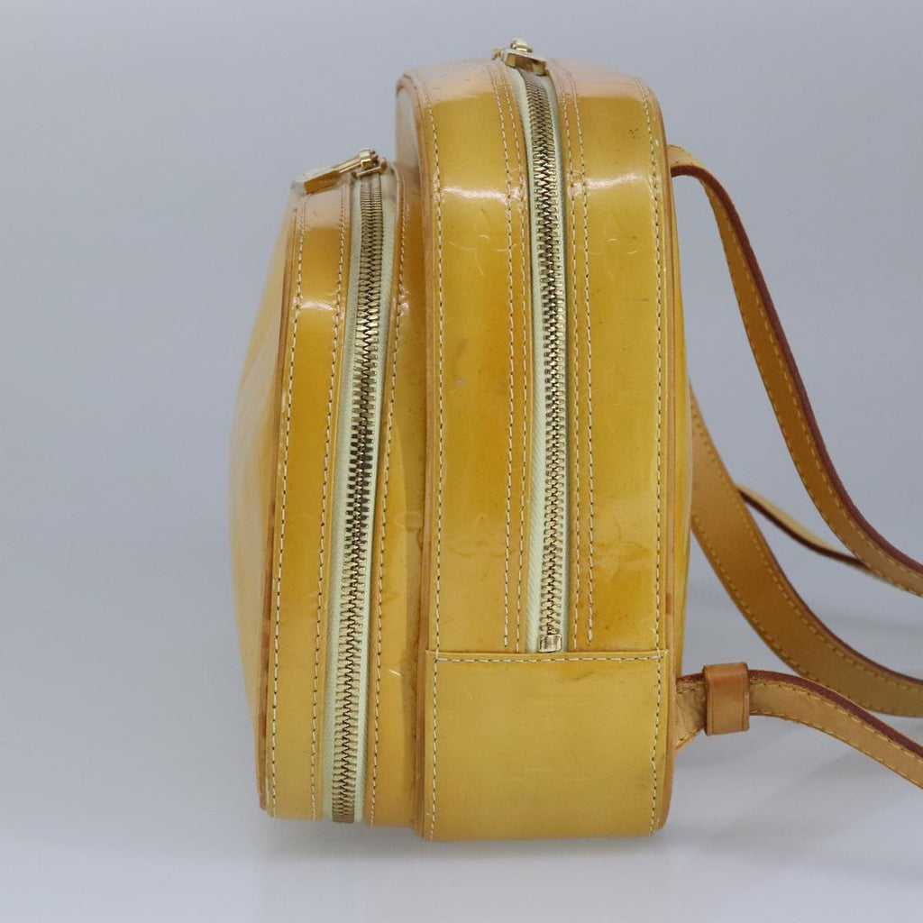 Pochette Backpack Yellow Patent Leather