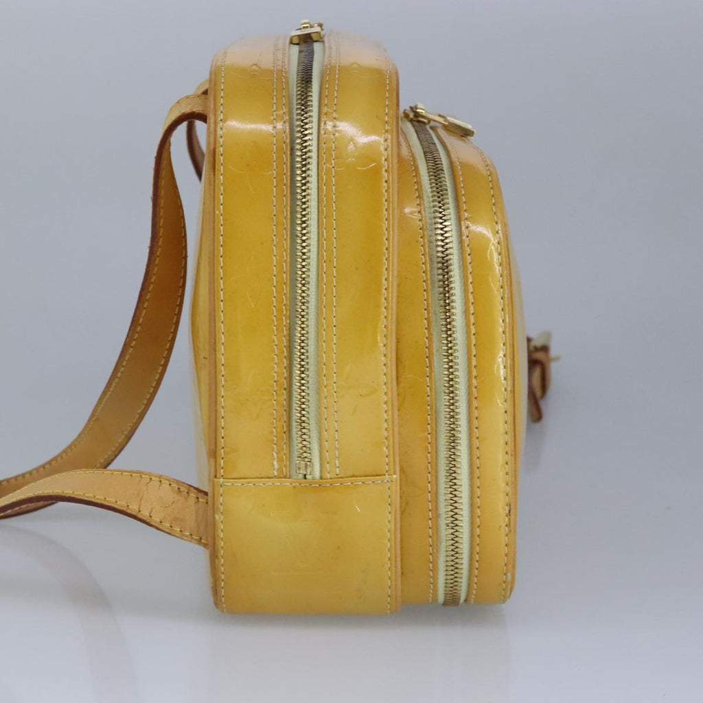 Pochette Backpack Yellow Patent Leather
