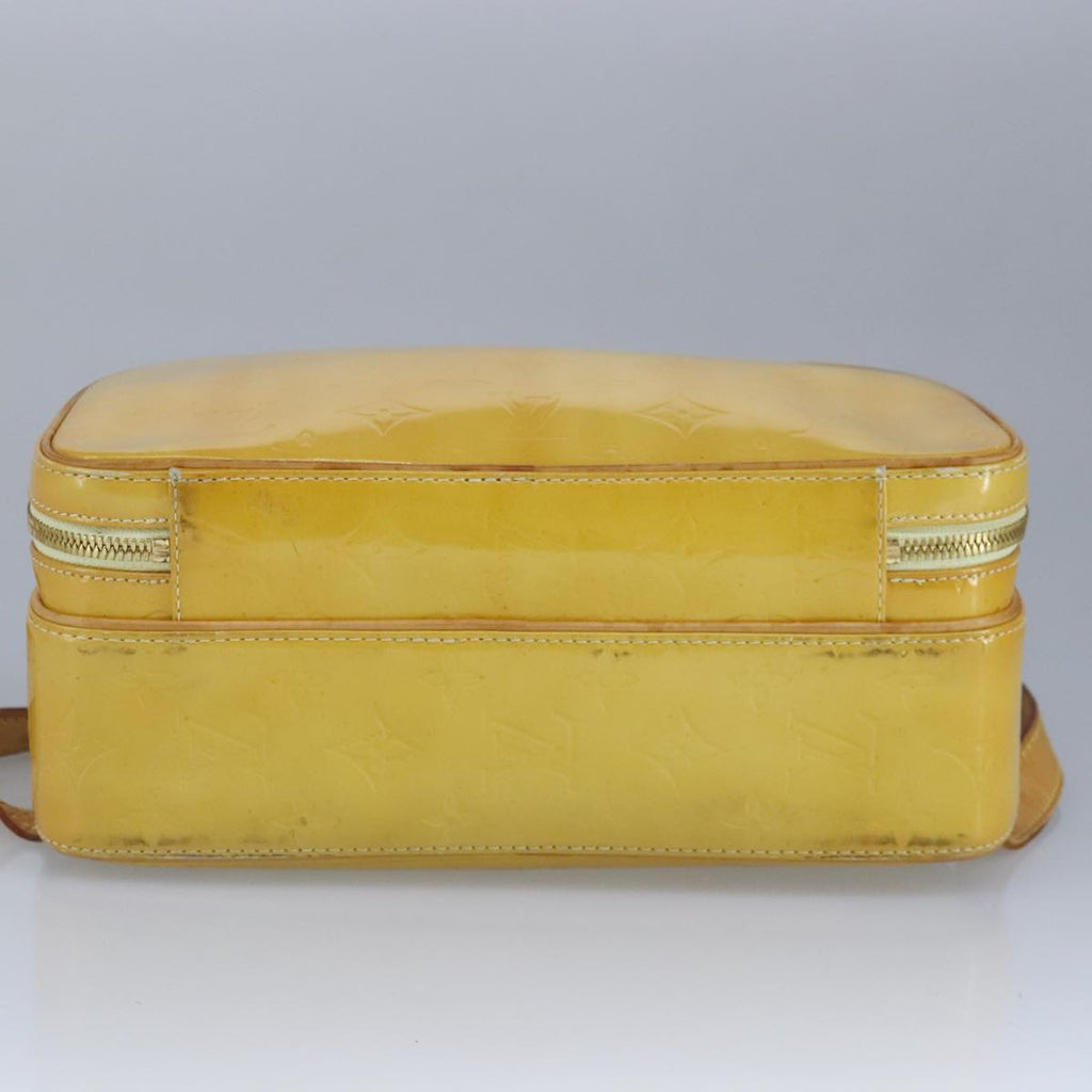 Pochette Backpack Yellow Patent Leather