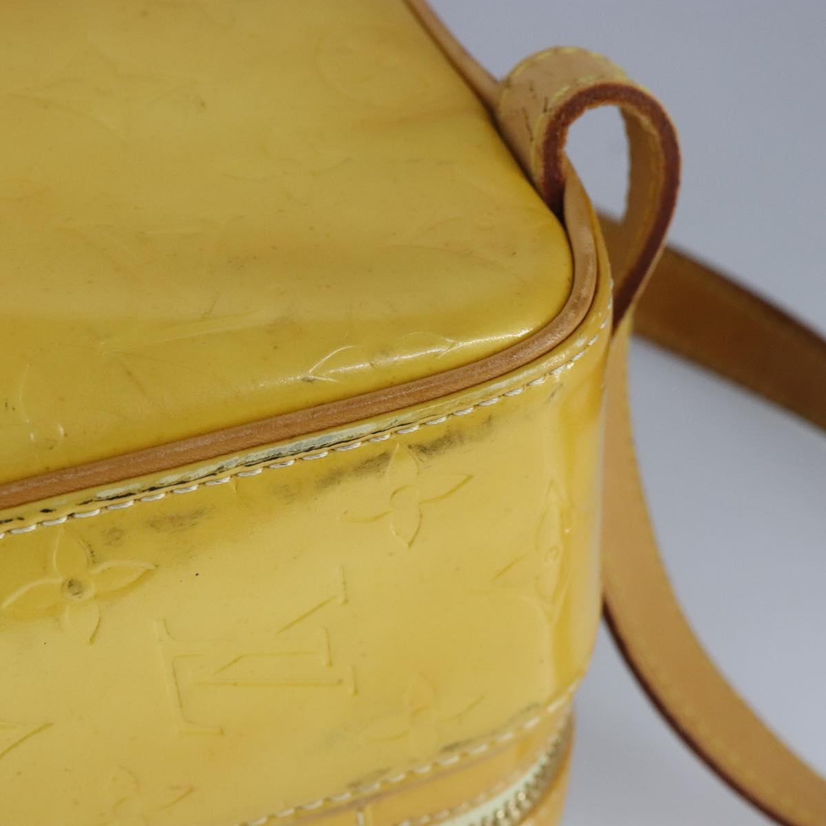 Pochette Backpack Yellow Patent Leather