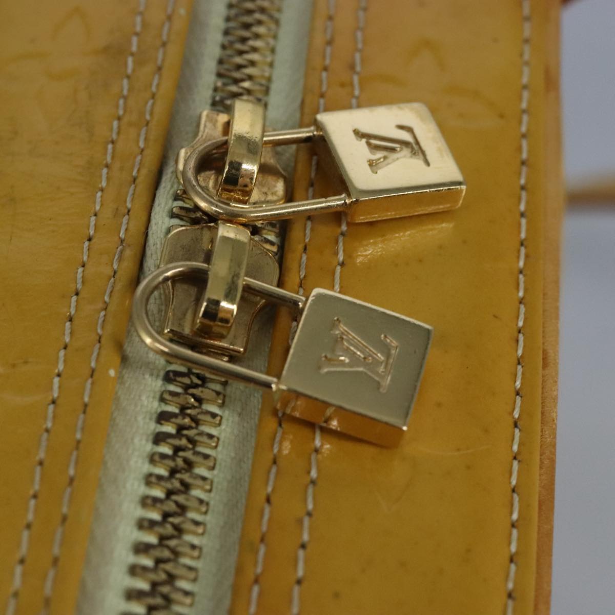 Pochette Backpack Yellow Patent Leather