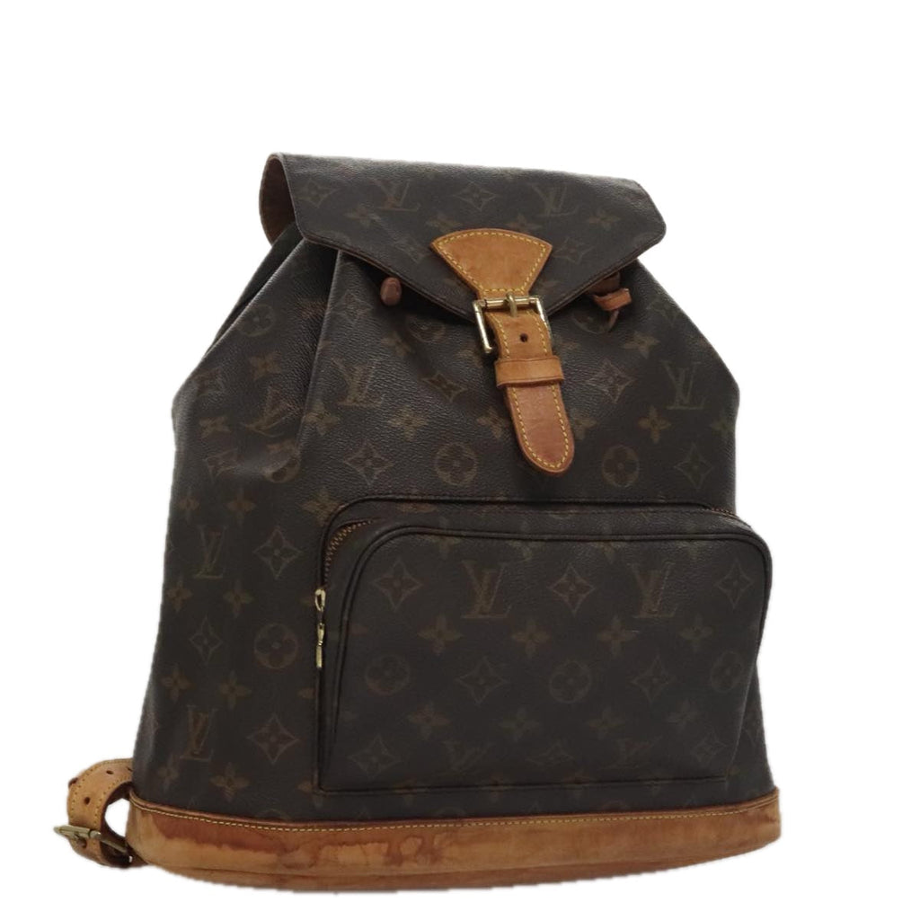 Vintage Canvas Backpack with Leather Trim