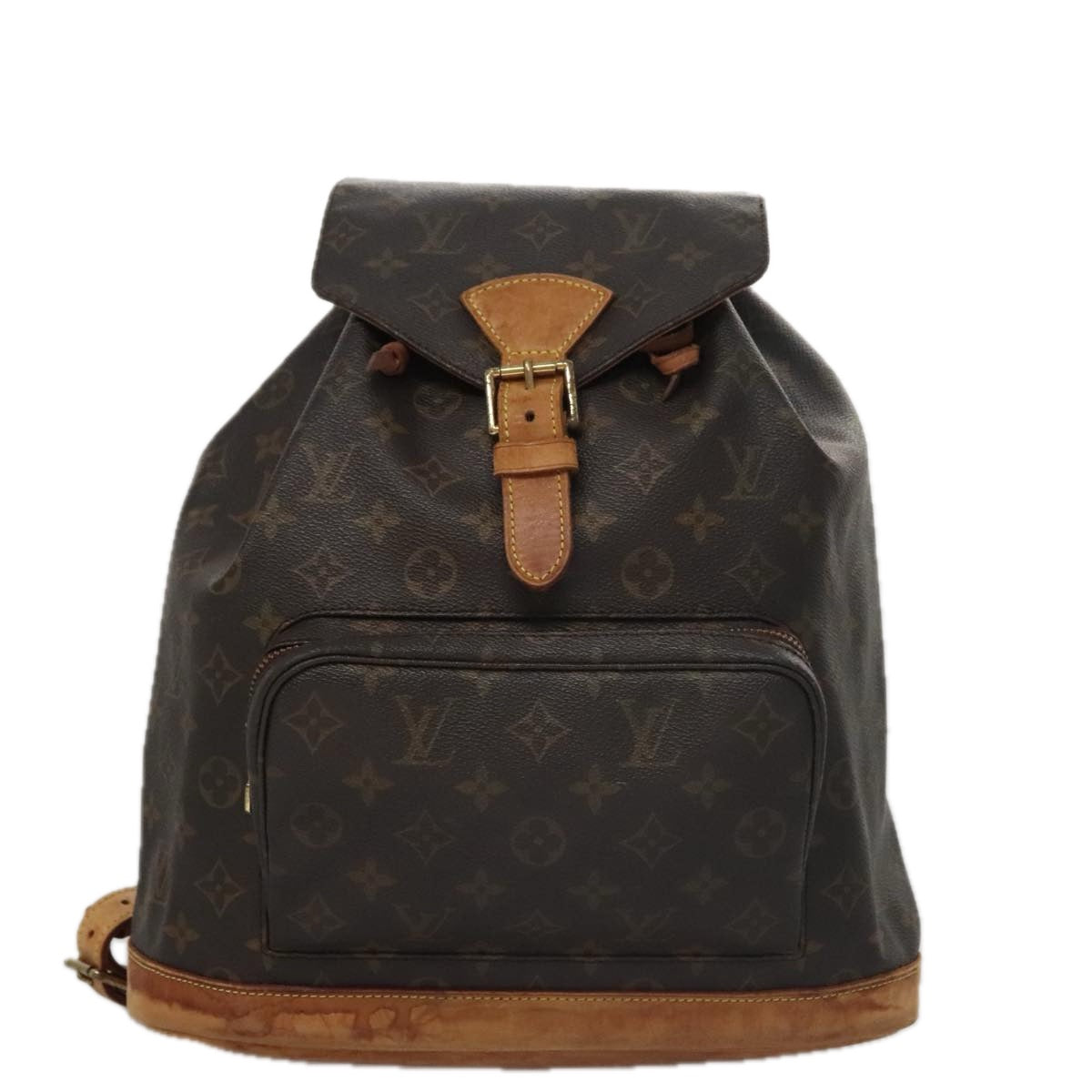 Vintage Canvas Backpack with Leather Trim
