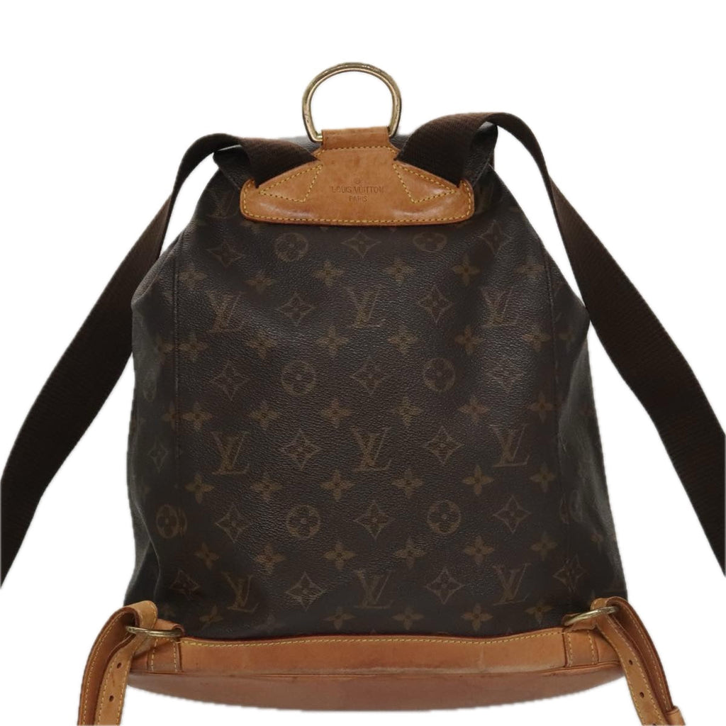 Vintage Canvas Backpack with Leather Trim