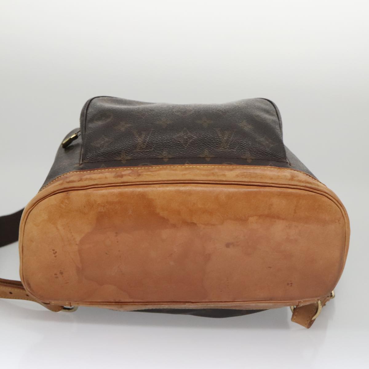 Vintage Canvas Backpack with Leather Trim