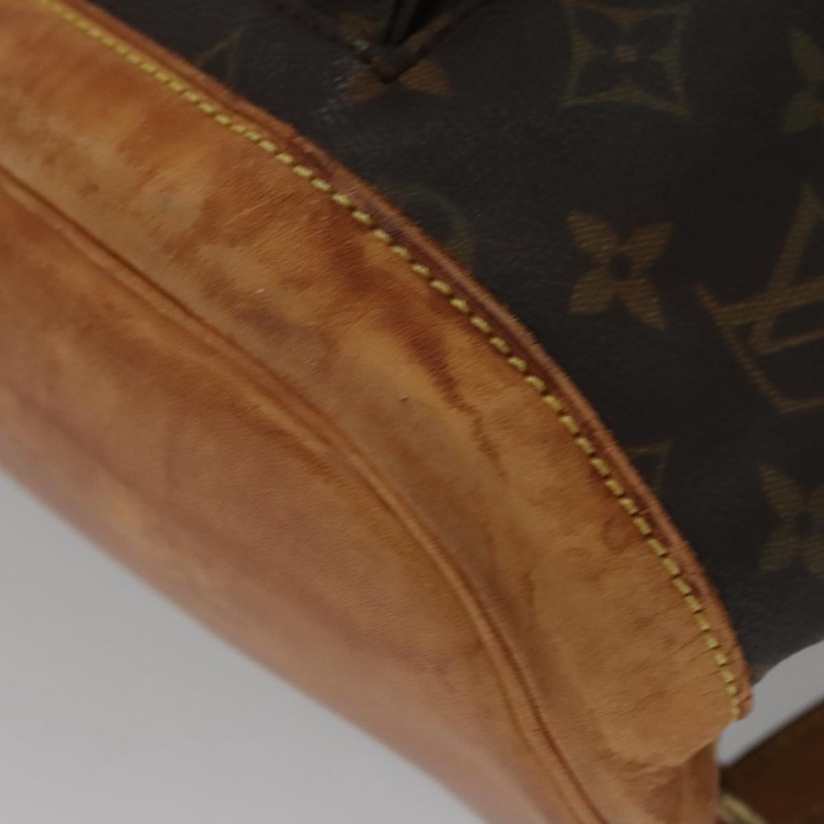 Vintage Canvas Backpack with Leather Trim