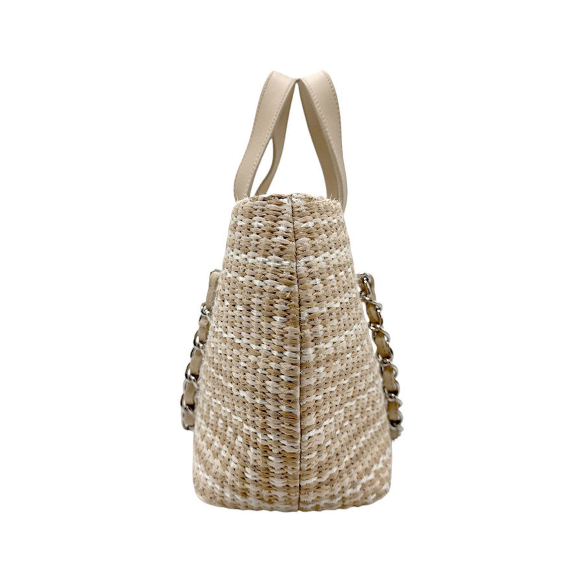 Chanel Raffia Tote Bag Beige Summer Style