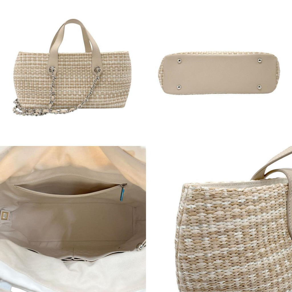 Chanel Raffia Tote Bag Beige Summer Style