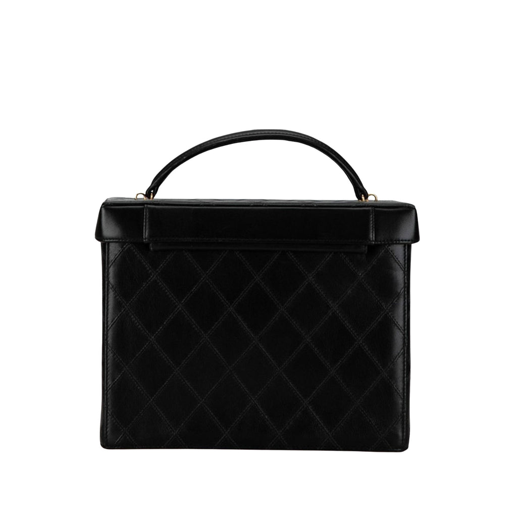 Chanel Vanity Case Quilted Leather Handbag