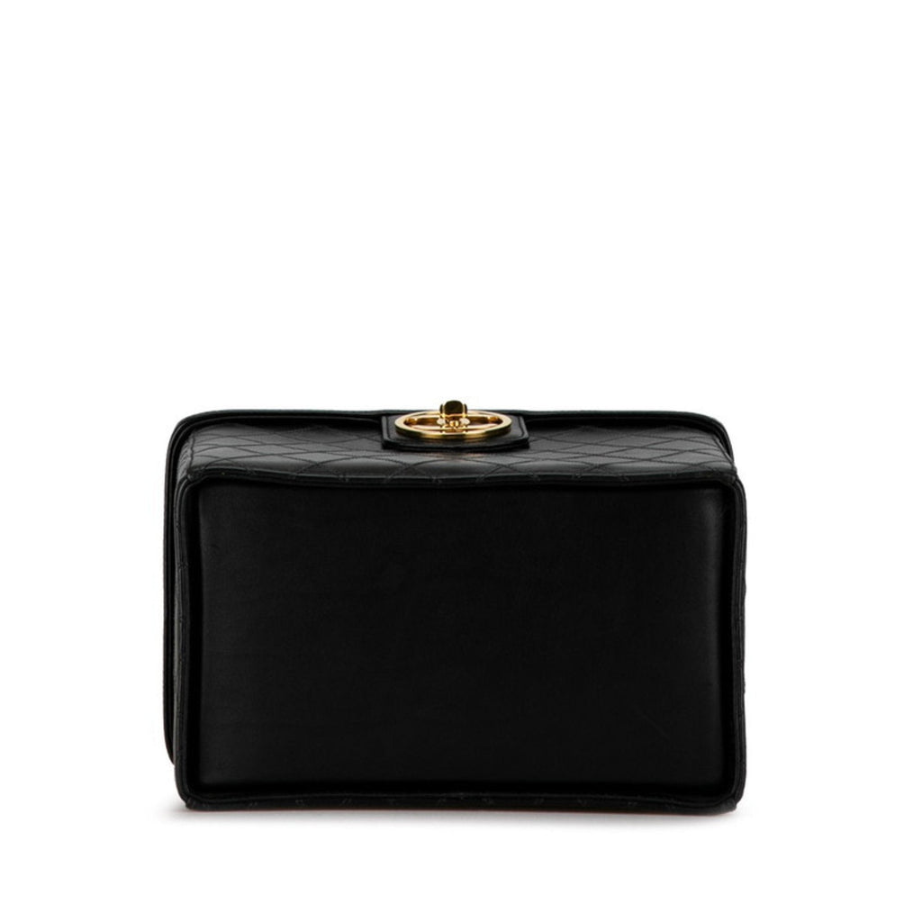 Chanel Vanity Case Quilted Leather Handbag