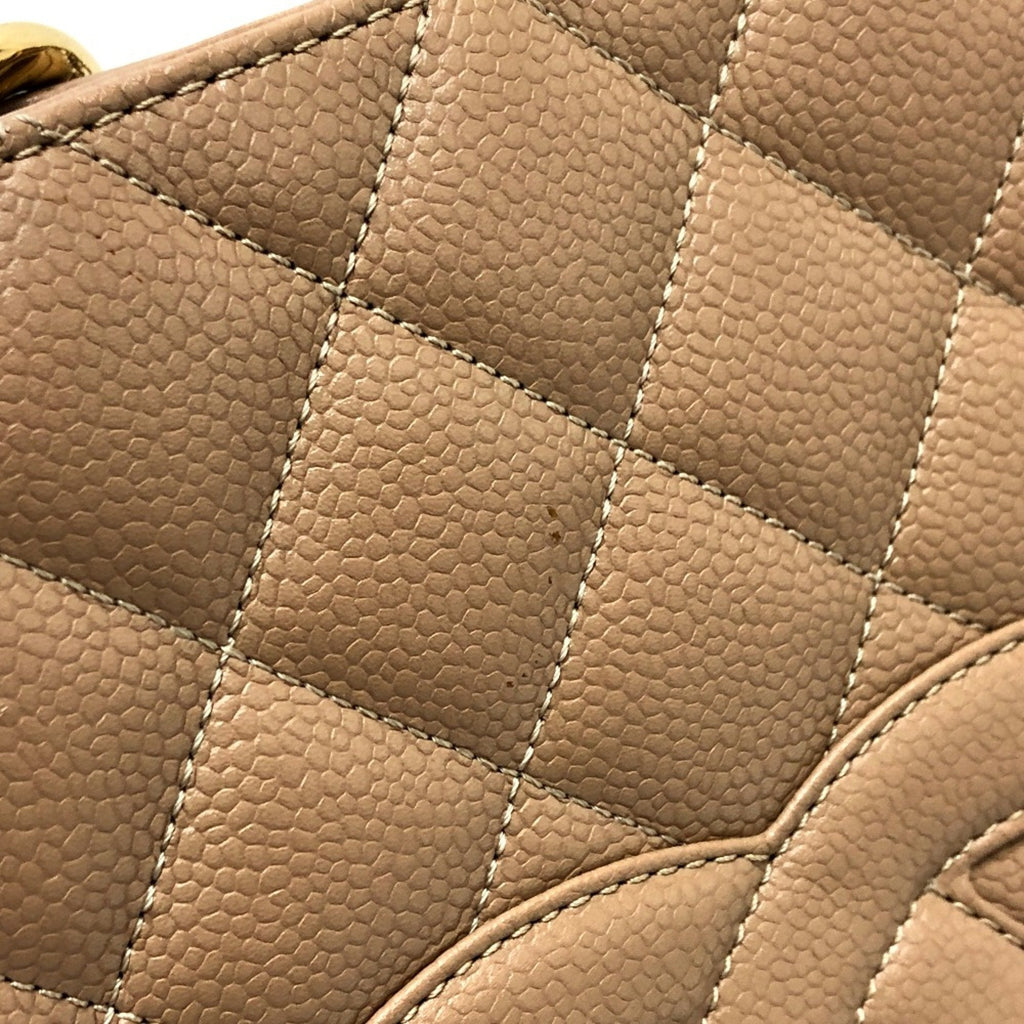 Chanel Classic Jumbo Tote Bag Beige Quilted Leather