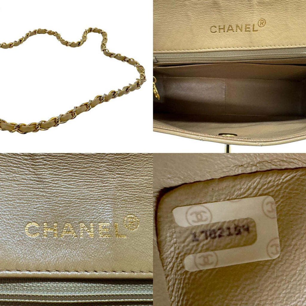 Chanel Classic Flap Bag Beige Lambskin