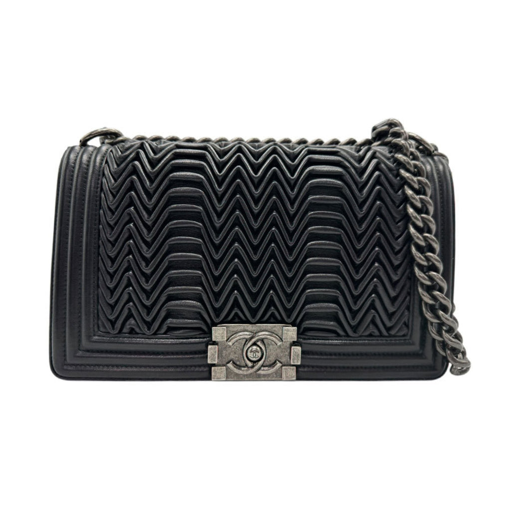 Chanel Boy Bag Chevron Quilted Lambskin