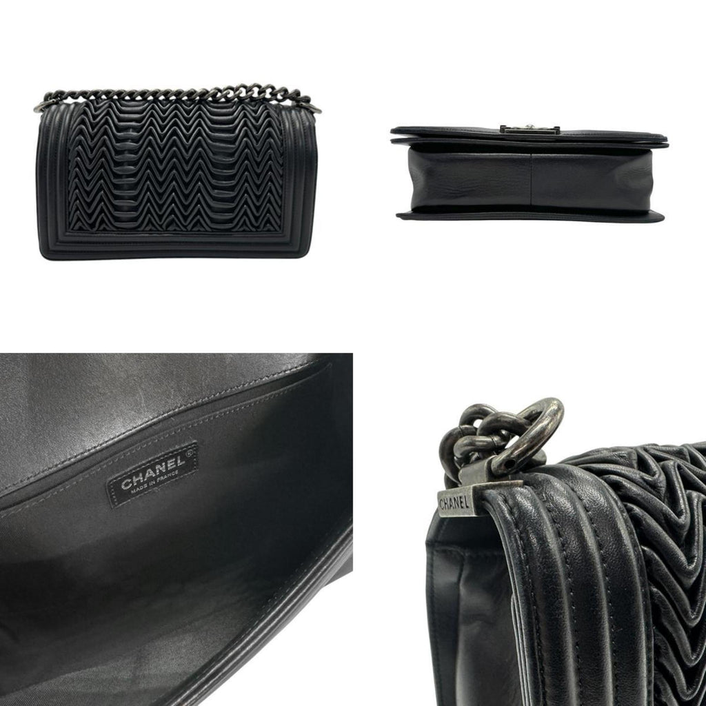 Chanel Boy Bag Chevron Quilted Lambskin