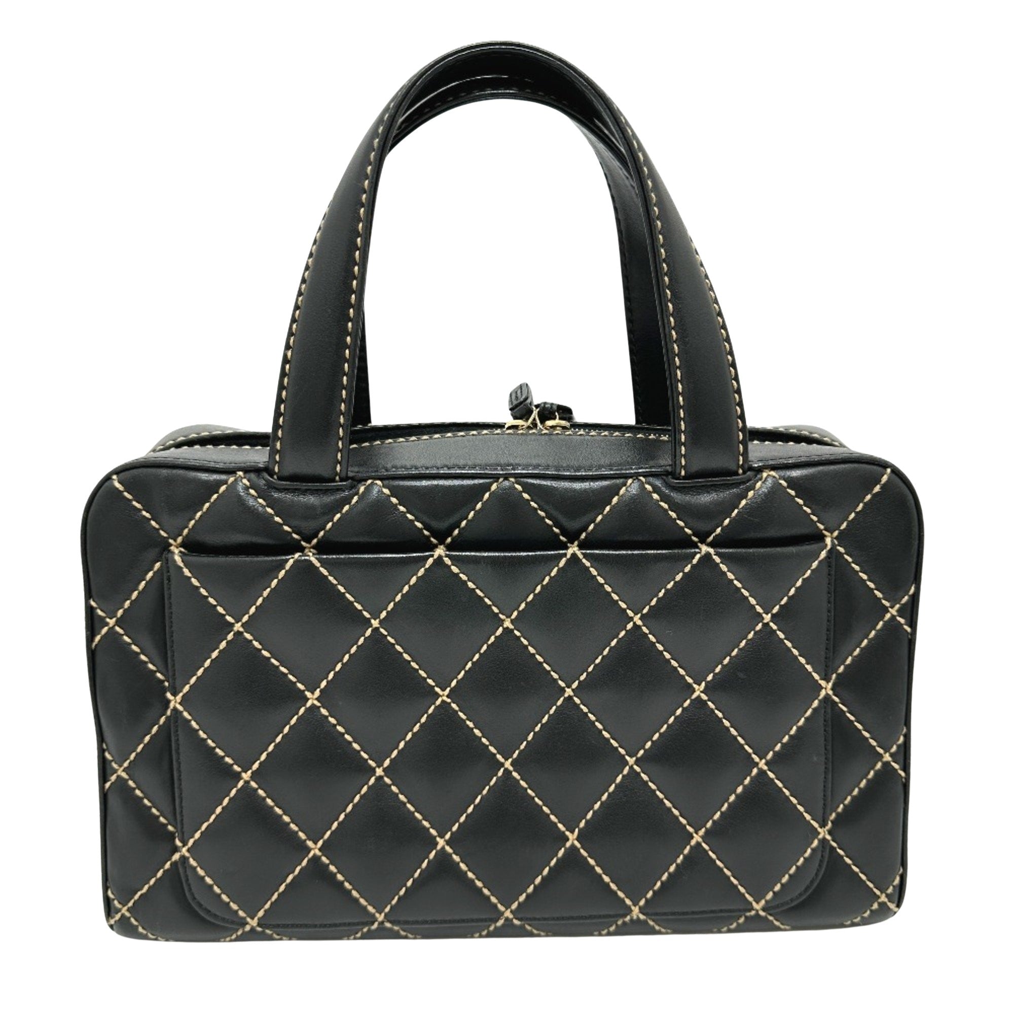 Chanel Quilted Leather Handbag Diamond Style