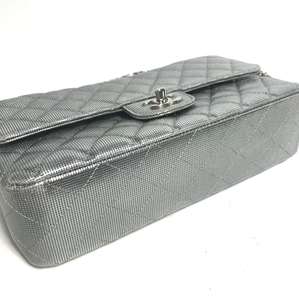 Chanel Classic Flap Bag Metallic Silver