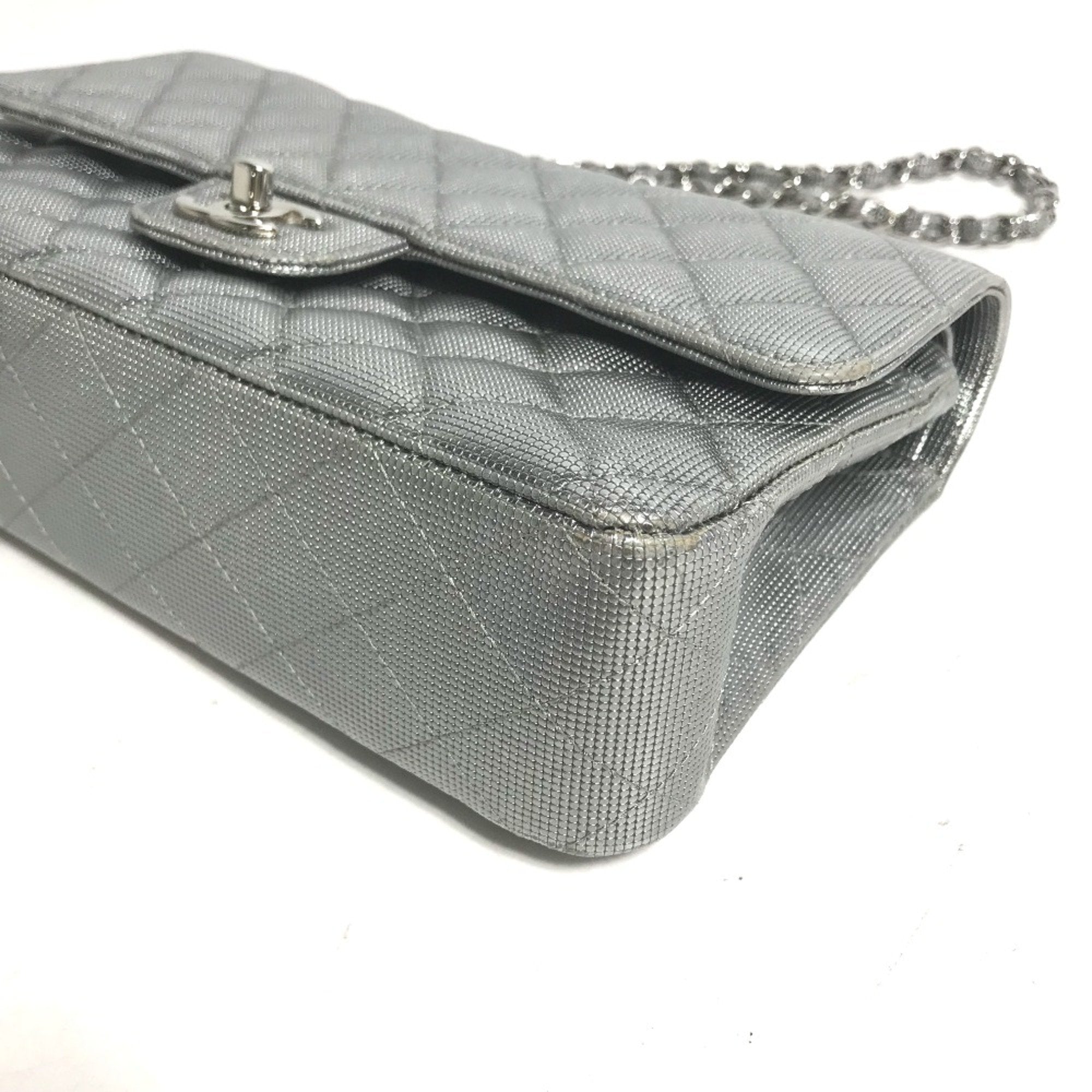 Chanel Classic Flap Bag Metallic Silver