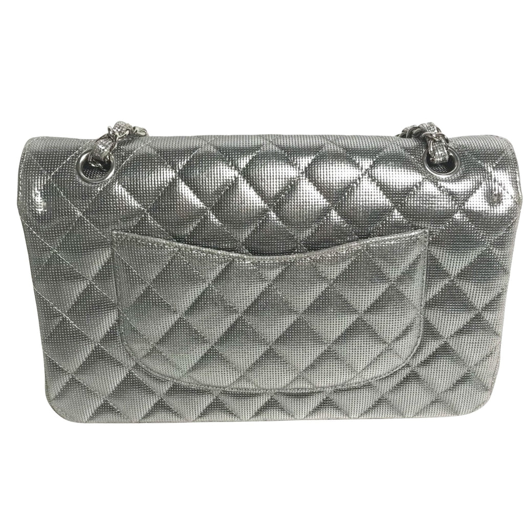 Chanel Classic Flap Bag Metallic Silver